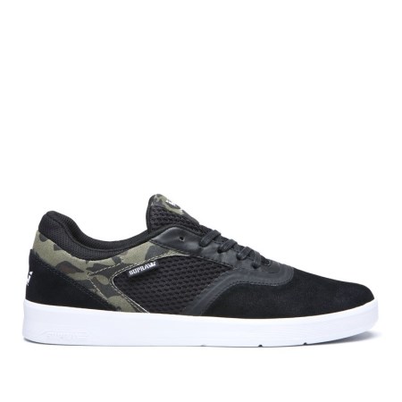 Supra Saint Mens Low Tops Shoes Black UK 20BNR